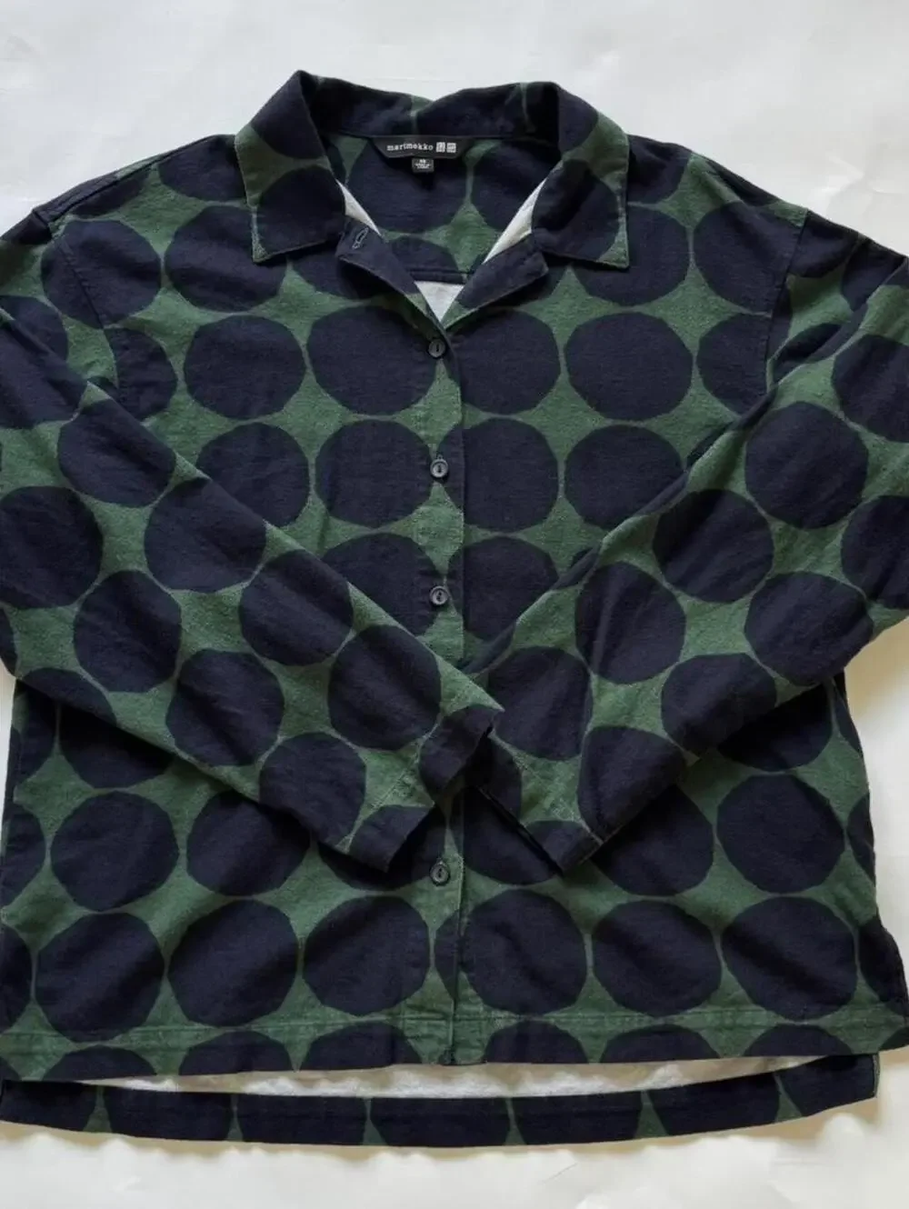 Marimekko x Uniqlo 3 Piece Set Polka Dot Green Black Kivet Lounge Set XS S M